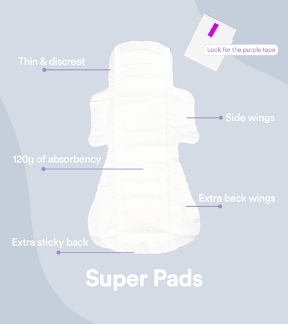 50-Pack Cotton Super Pads